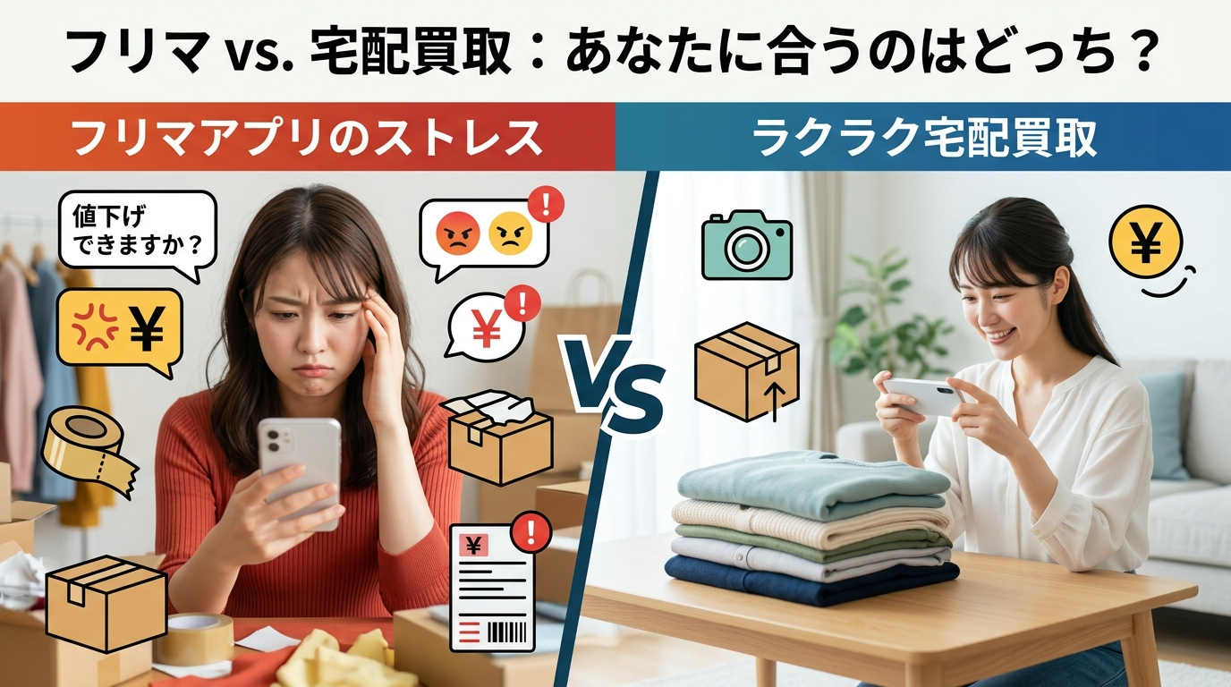 フリマアプリのやり取りが面倒に感じたら｜宅配買取という選択肢 