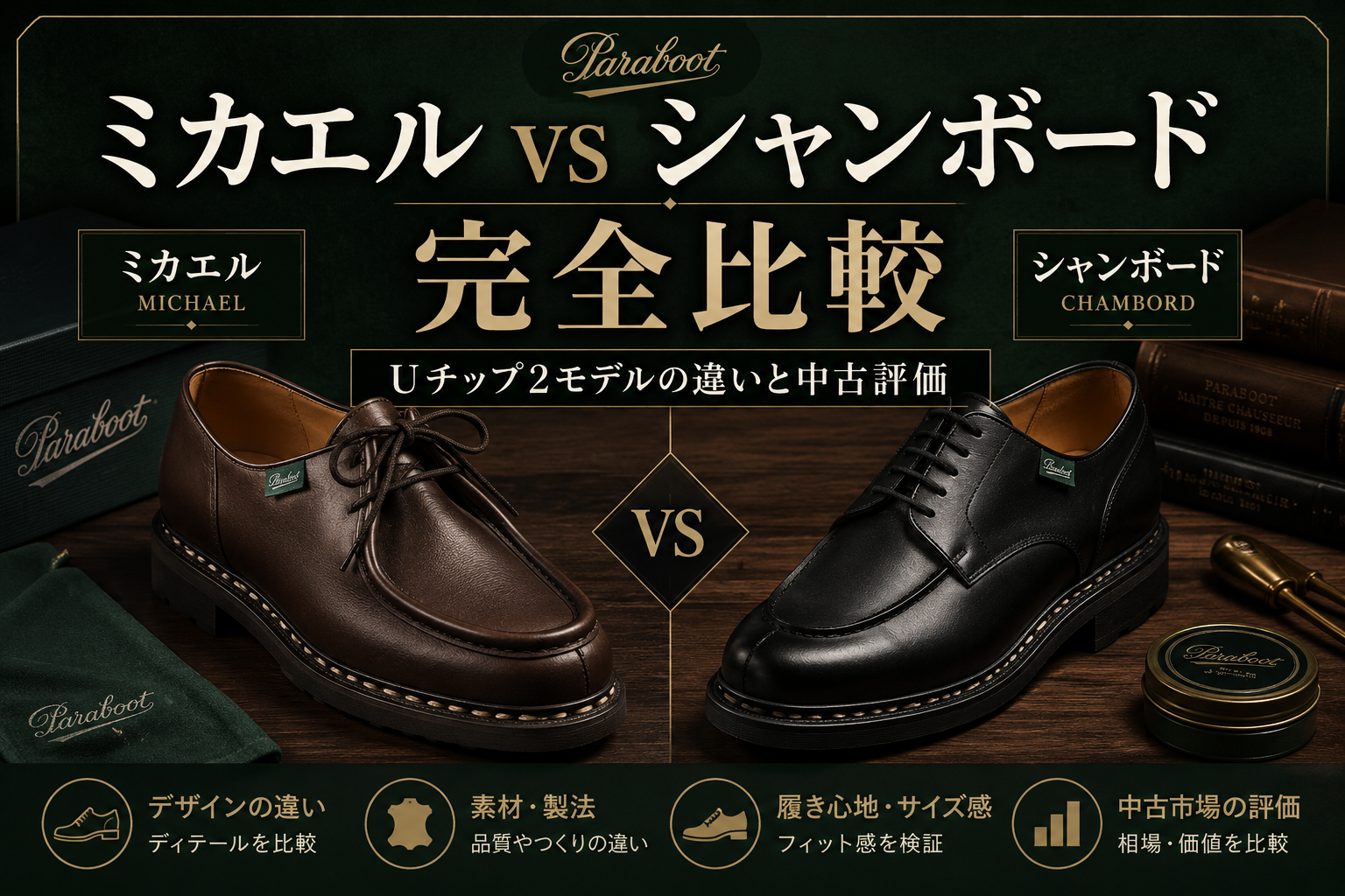 ミカエル vs シャンボード 完全比較｜パラブーツUチップ2モデルの違い 