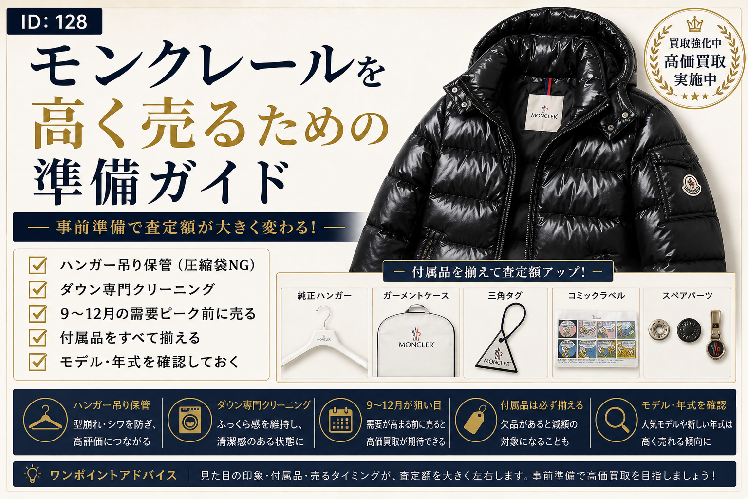 モンクレールの査定ポイント｜ファスナー・ワッペン・シリアルで決まる 