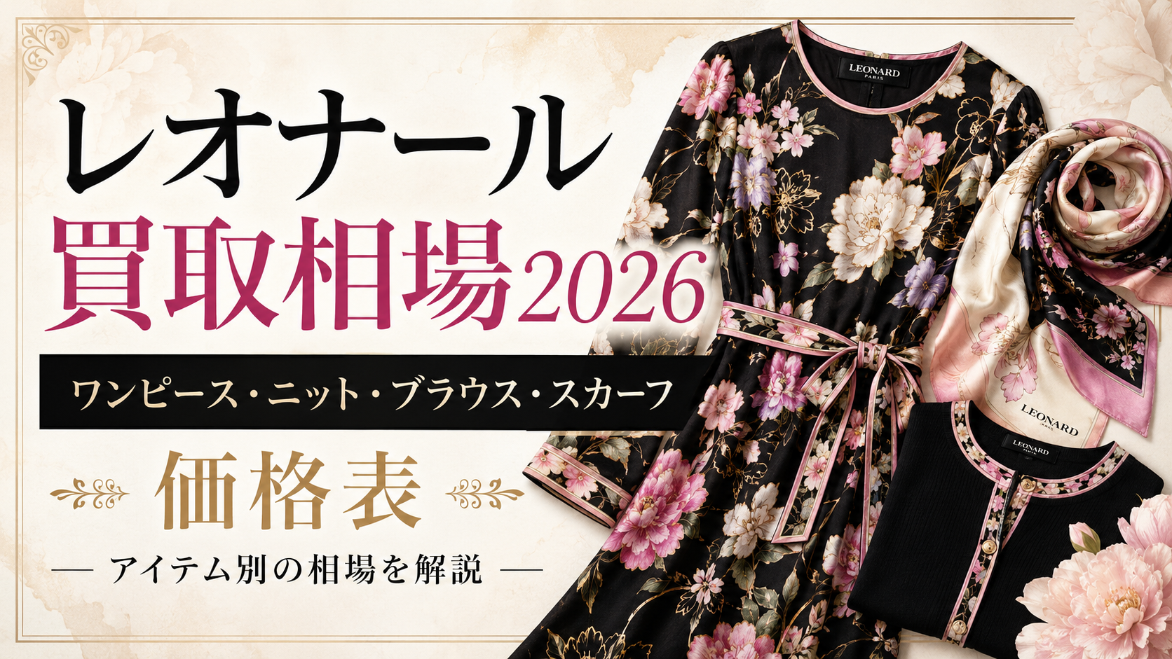 レオナール買取相場2026｜シルクワンピース・ニット・ブラウス
