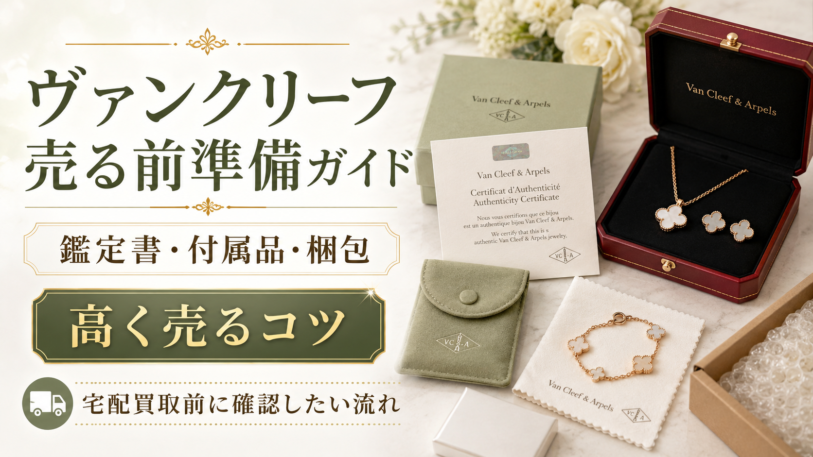 ヴァンクリーフを高く売るための準備ガイド｜鑑定書・付属品・梱包の